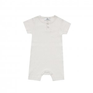Edel Weiss Modal Kumaş Cepli Kısa Kollu Kız Erkek Bebek Tulum