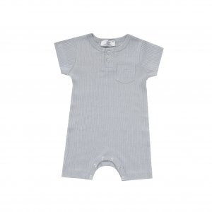 Edel Weiss Modal Kumaş Cepli Kısa Kollu Kız Erkek Bebek Tulum