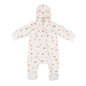 Kapşonlu Önden Fermuarlı Uzun Tulum