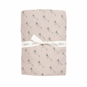Lastikli Desenli Organik Pamuk Bebek Çarşaf